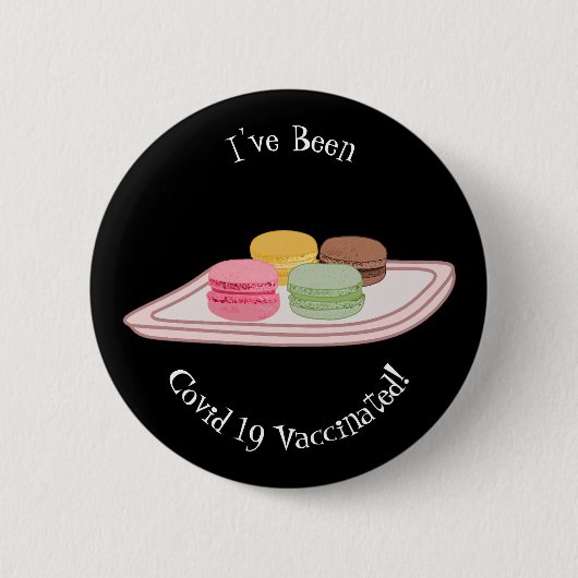 Macaron cartoon illustratie ronde button 5,7 cm (Voorkant)