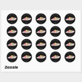 Macaron cartoon illustratie ronde sticker (Vel)