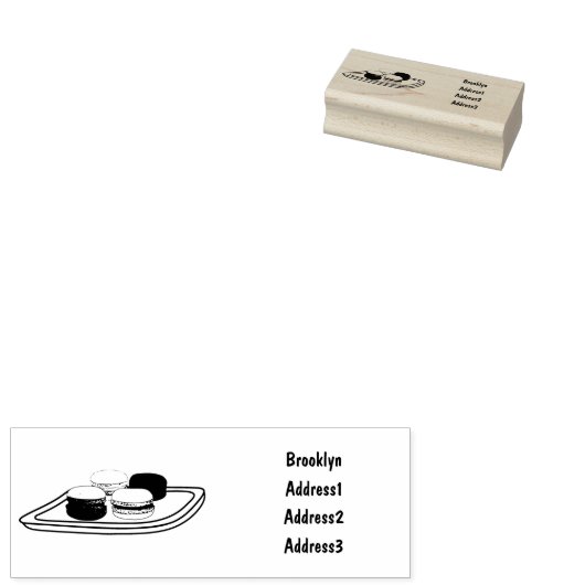 Macaron cartoon illustratie rubberstempel (Gestempeld)