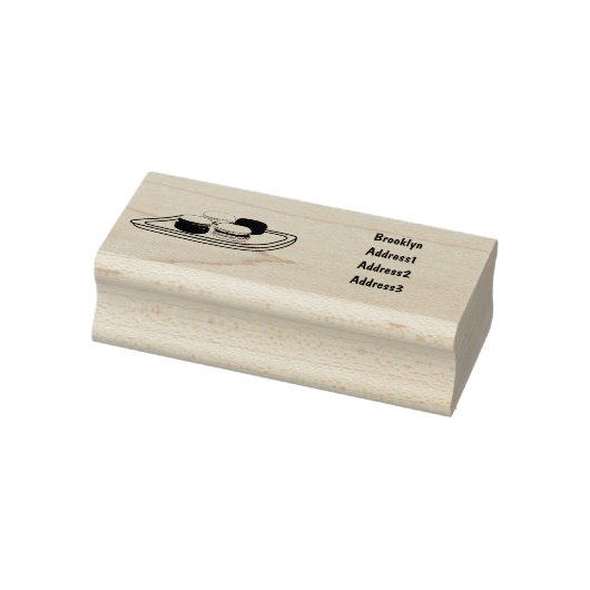 Macaron cartoon illustratie rubberstempel (Stempel)