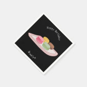Macaron cartoon illustratie servet (Hoek)