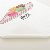 Macaron cartoon illustratie sherpa deken (3/4)