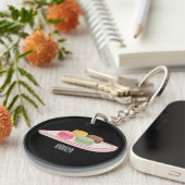 Macaron cartoon illustratie sleutelhanger (Voorkant Rechts)