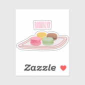 Macaron cartoon illustratie sticker (Vel)