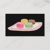 Macaron cartoon illustratie visitekaartje (Achterkant)