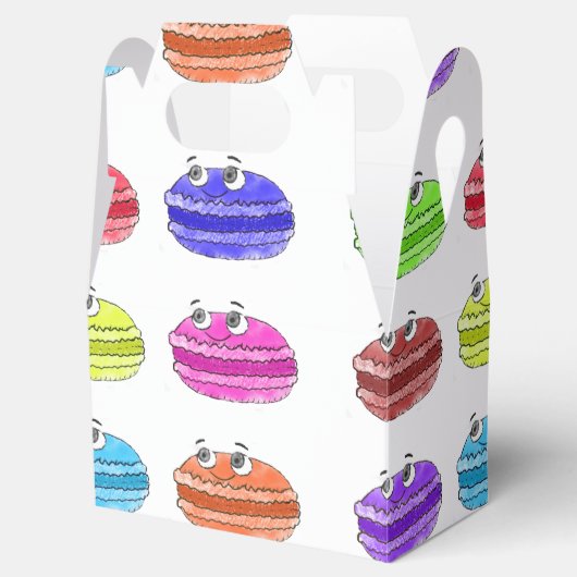 Macaron Cartoon Patroon Bedankdoosjes (Geopend)