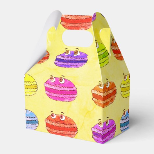 Macaron Cartoon Patroon schilderen Bedankdoosjes (Achterkant)