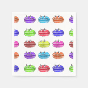 Macaron Cartoon Patroon Servet