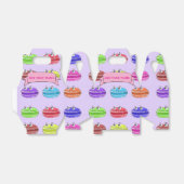Macaron Cartoon Pattern Custom Name Bedankdoosjes (Uitgevouwen)
