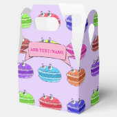 Macaron Cartoon Pattern Custom Name Bedankdoosjes (Geopend)
