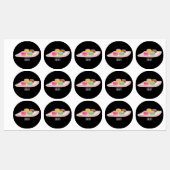 Macaron cartoonillustratie  labels (Vel)