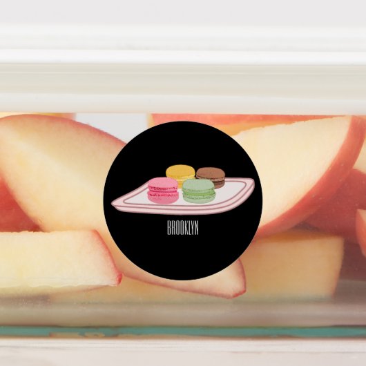 Macaron cartoonillustratie  labels (Aangebracht)