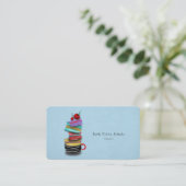 Macaron Catering Stippen Visitekaartje (Staand voorkant)