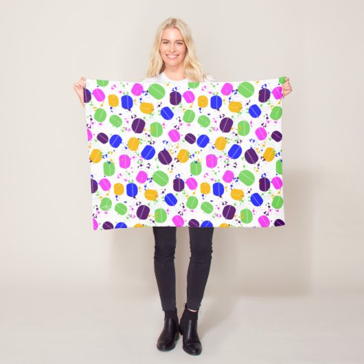 Macaron Confetti Blanket Fleece Deken (In situ)