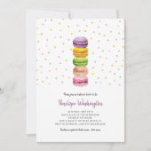 Macaron confetti brudal doucheuitnodiging kaart (Voorkant)