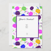 Macaron Confetti Uitnodigingen - Gepersonaliseerd (Voorkant)