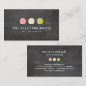 MACARON COOKIE TRIO LOGO op KRIJTBORD voor Bakkeri Visitekaartje (Voorkant / Achterkant)