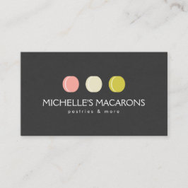 MACARON COOKIE TRIO LOGO voor bakkerij, banketbakk Visitekaartje