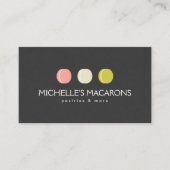 MACARON COOKIE TRIO LOGO voor bakkerij, banketbakk Visitekaartje (Voorkant)