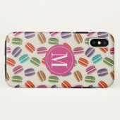 Macaron Cookies Cute Custom Monogram Initiaal Case-Mate iPhone Case (Achterkant (horizontaal))