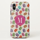 Macaron Cookies Cute Custom Monogram Initiaal Case-Mate iPhone Case (Achterkant)