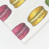 Macaron Cookies French Bakery Patisserie Fleece Deken (Hoek)