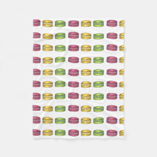 Macaron Cookies French Bakery Patisserie Fleece Deken