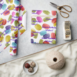 Macaron Cookies Pattern All Occasion Sjabloon Cadeaupapier