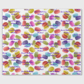 Macaron Cookies Pattern All Occasion Sjabloon Cadeaupapier (Vlak)