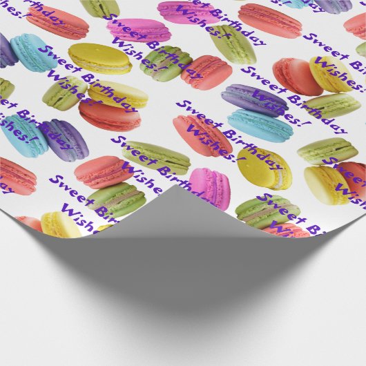 Macaron Cookies Pattern All Occasion Sjabloon Cadeaupapier (Hoek)