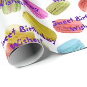 Macaron Cookies Pattern All Occasion Sjabloon Cadeaupapier (Rol Hoek)