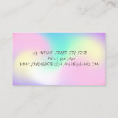 Macaron Cupcake, Sweets Bakery Holographic Visitekaartje (Achterkant)