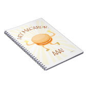 Macaron Dance Cookie Cute Cartoon Fun Art Notitieboek (Rechterzijde)