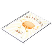 Macaron Dance Cookie Cute Cartoon Fun Art Notitieboek (Linkerzijde)