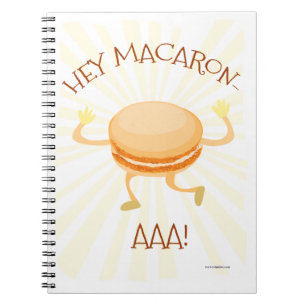 Macaron Dance Cookie Cute Cartoon Fun Art Notitieboek