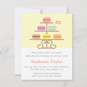 Macaron Dessert, Theepartij Baby Shower, Aanstaand Kaart