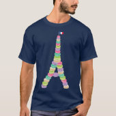Macaron Eiffel Tower French Macaroon Paris T-shirt (Voorkant)