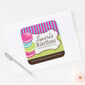 Macaron en Dessert - Verpakking Stickers (Envelop)