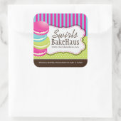 Macaron en Dessert - Verpakking Stickers (Tas)