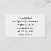 Macaron Flavors door Carol Gillott Visitekaartje (Achterkant)