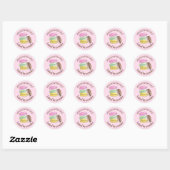 Macaron Franse gebak Cookies Macarons gebakken doo Ronde Sticker (Vel)
