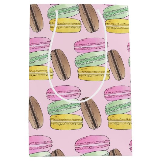 Macaron Franse Gebak Koekjes Macarons Banketbakker Medium Cadeauzakje (Voorkant)