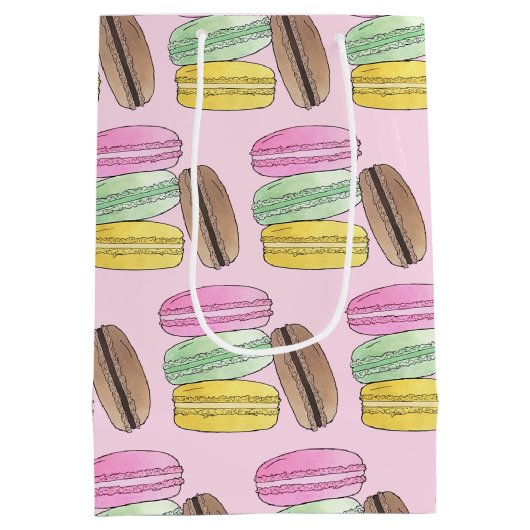 Macaron Franse Gebak Koekjes Macarons Banketbakker Medium Cadeauzakje (Achterkant)