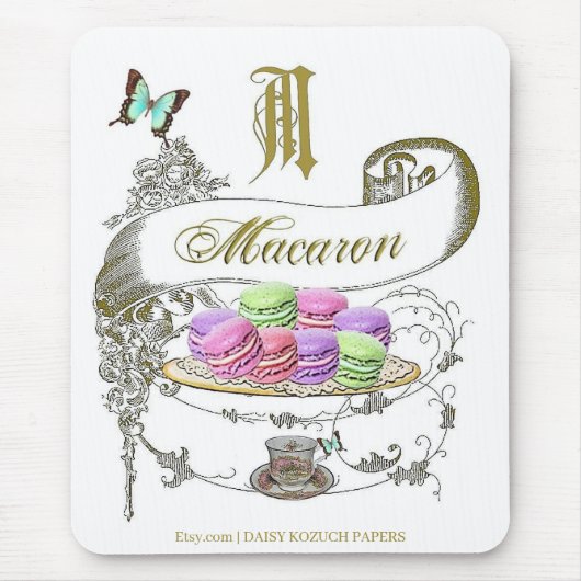 Macaron, Franse geïnspireerde Muismat (Voorkant)