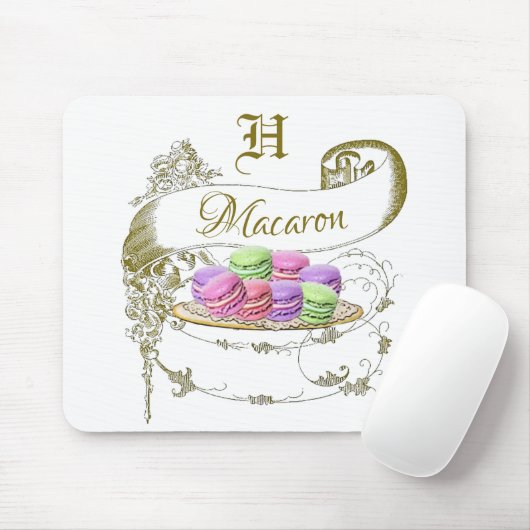 Macaron French geïnspireerd Mousepad Muismat (Met muis)