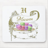 Macaron French geïnspireerd Mousepad Muismat (Voorkant)