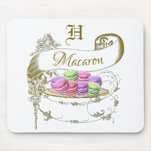 Macaron French geïnspireerd Mousepad Muismat (Voorkant)