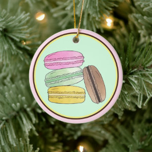 Macaron French Pastry Cookies Macarons Patisserie Keramisch Ornament