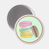 Macaron French Pastry Cookies Macarons Patisserie Magneet (Voorkant / Achterkant)