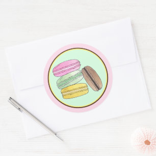 Macaron French Pastry Cookies Macarons Patisserie Ronde Sticker